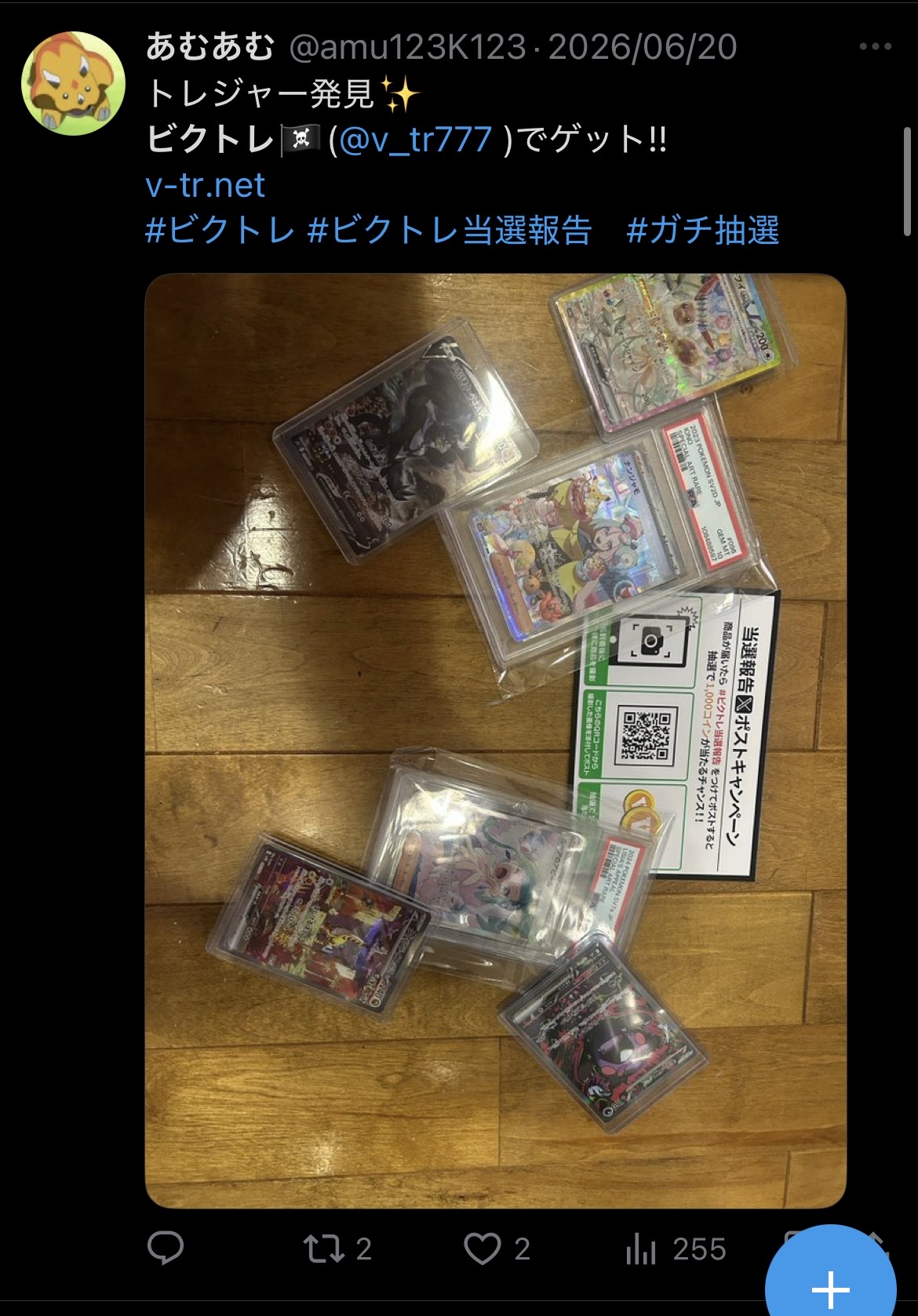 ビクトレ 当選報告